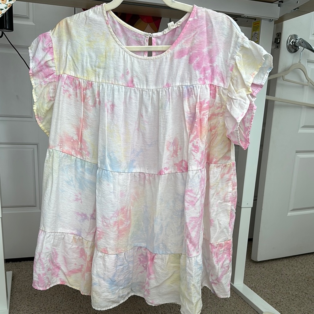 ODDY Multicolor Tie-Dye Blouse